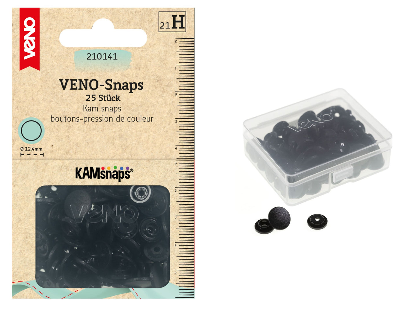 VENO-Snaps Druckknöpfe Schwarz