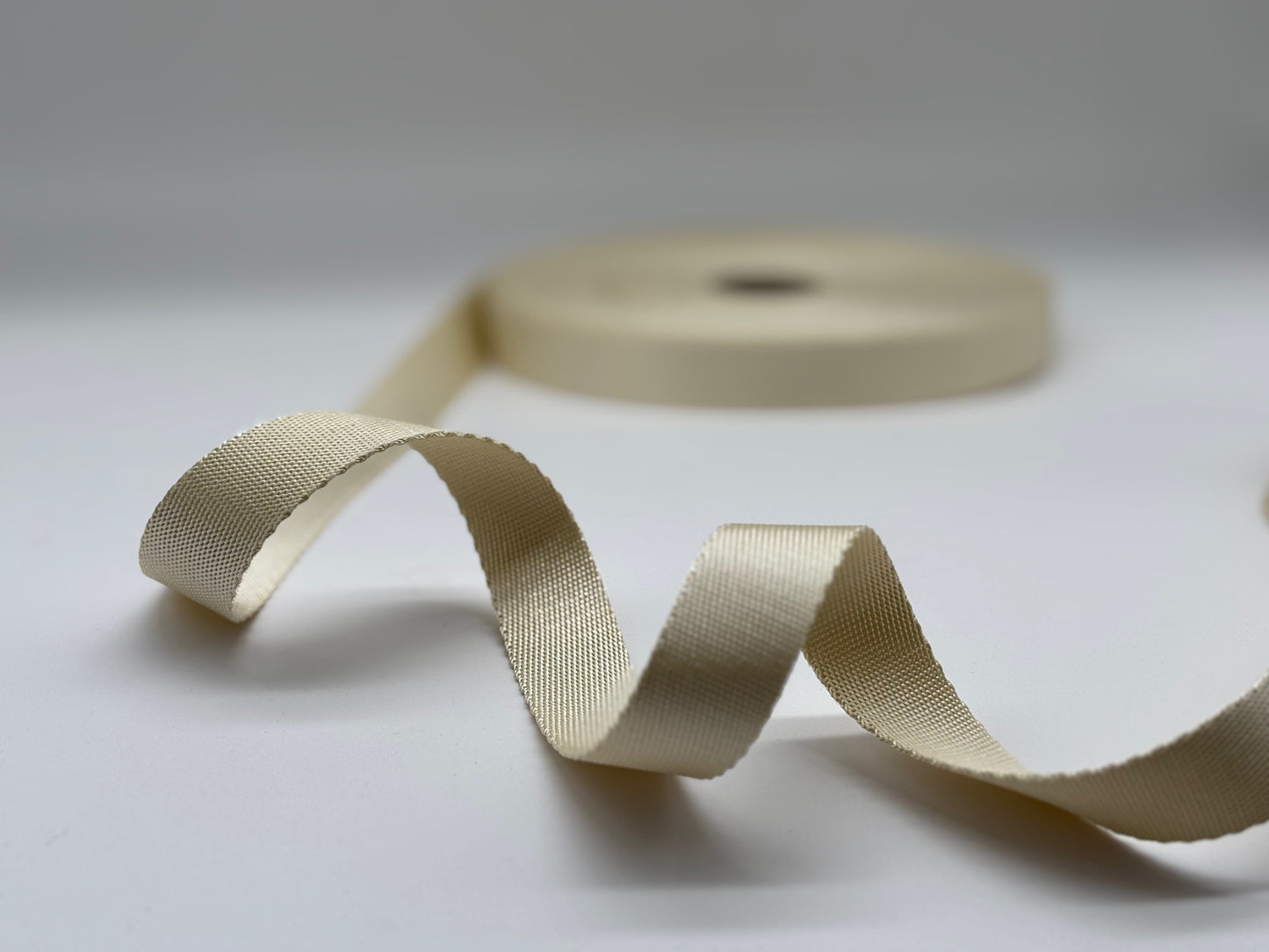 Gurtband Polyester Natur 20 mm