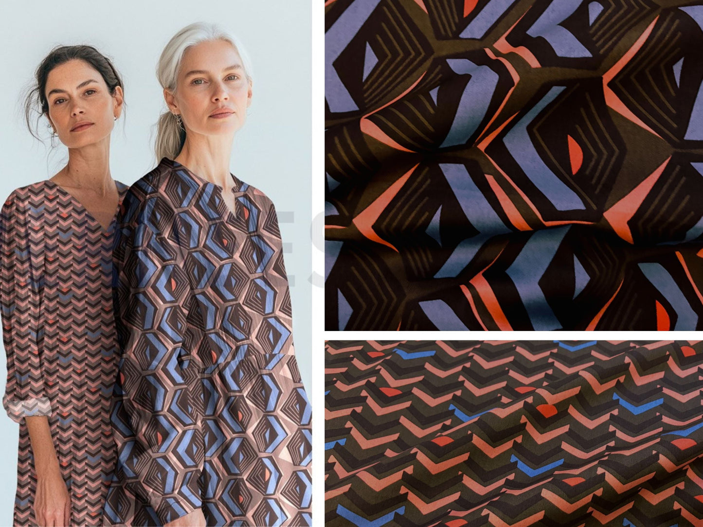 Baumwollsatin Abstract Ethnostyle