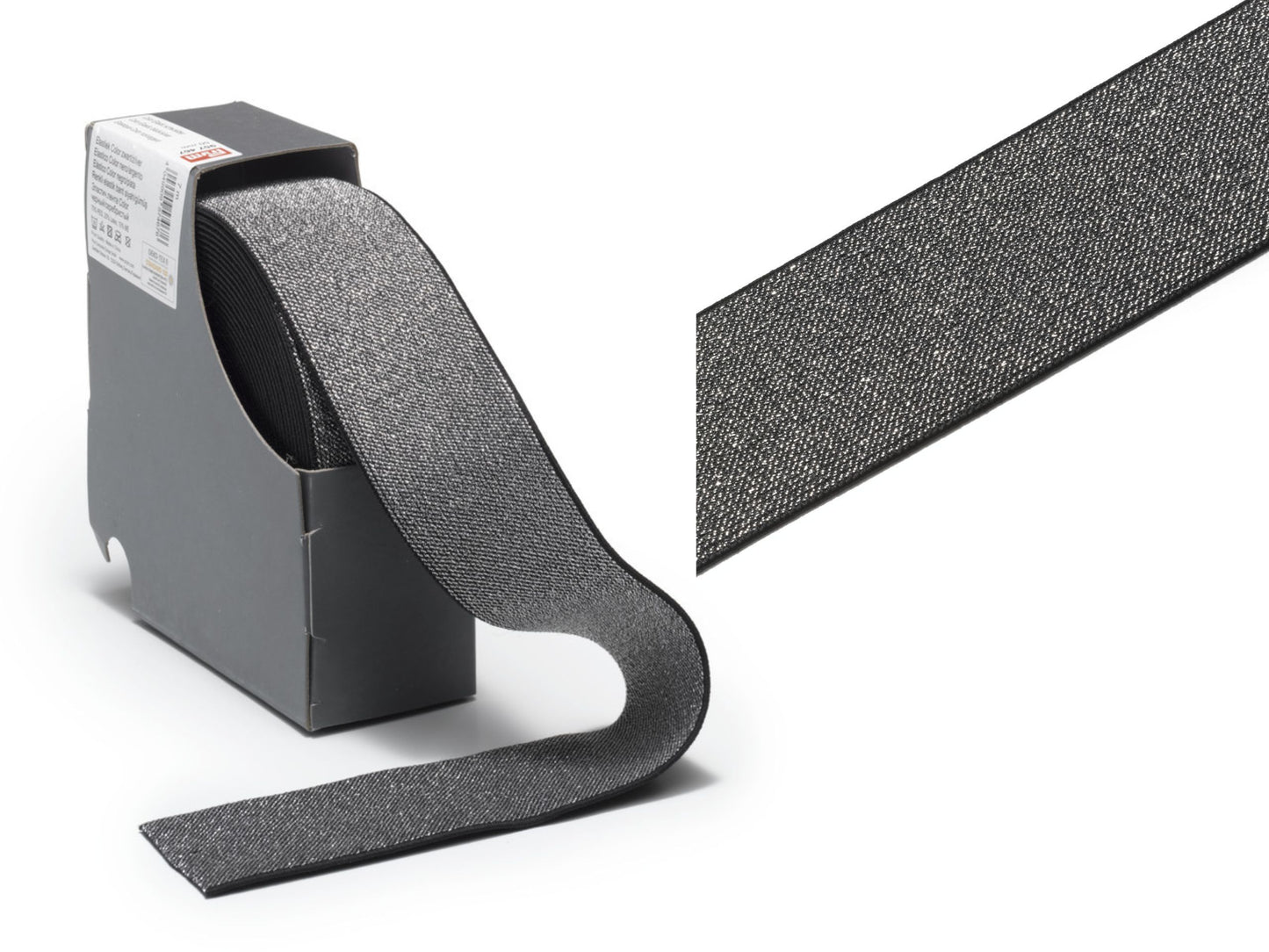 Prym Gummiband Silber Glitzer