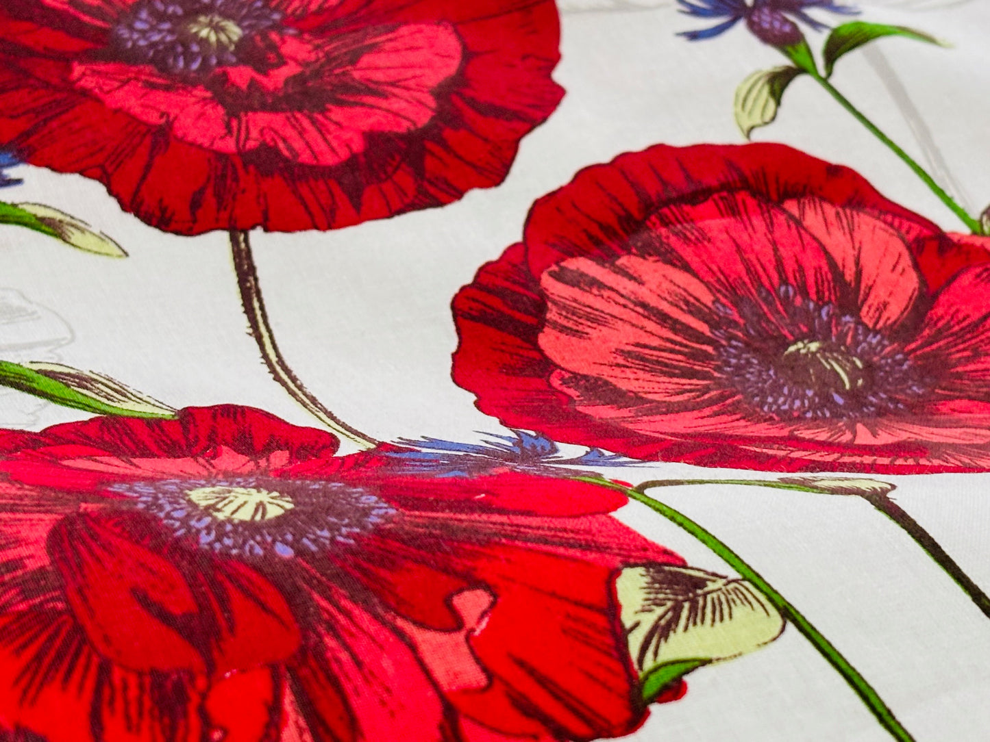 Canvas Mohnblumen Cretonne