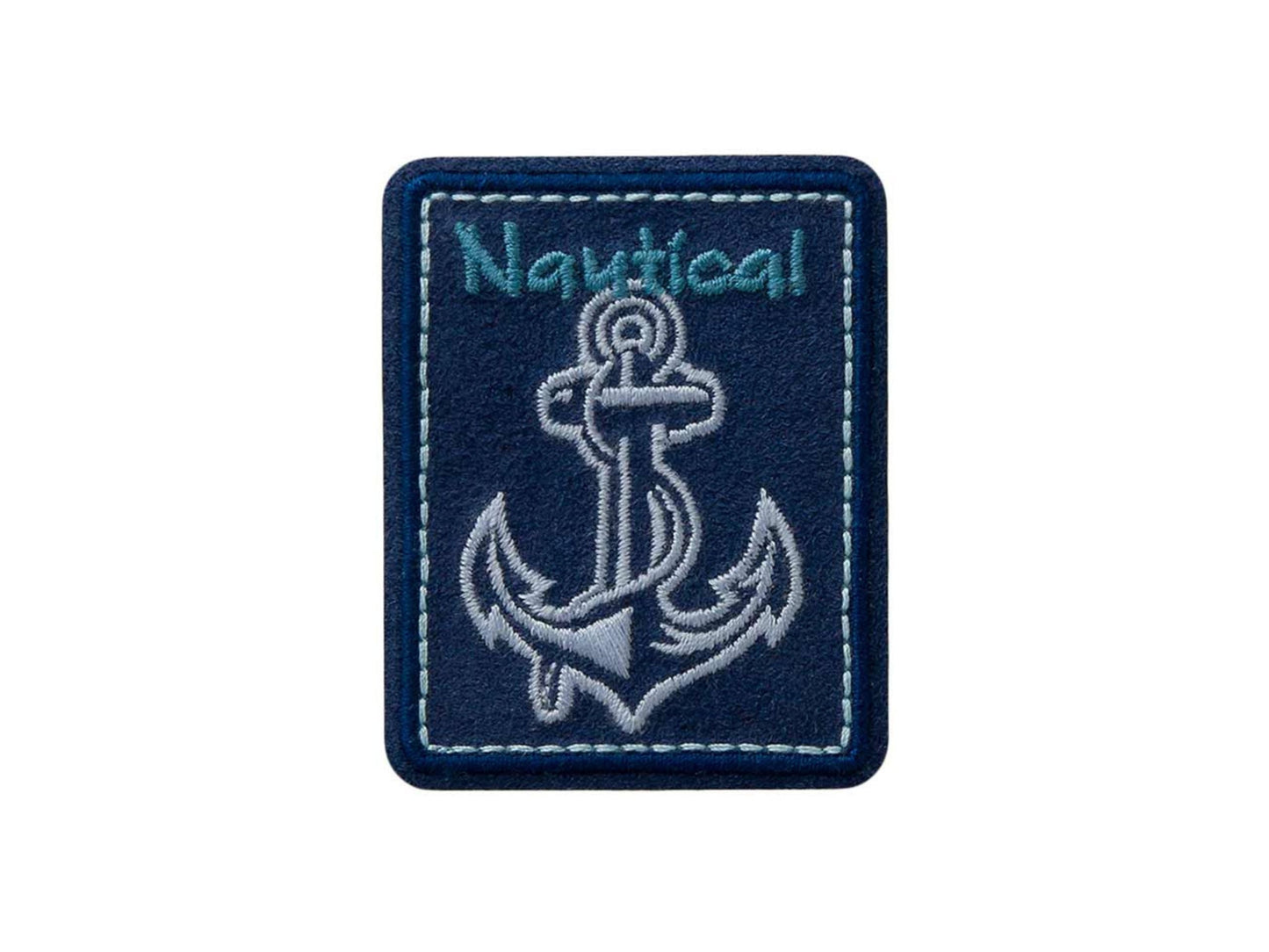 Maritimes Lable mit Anker Nautical Bügelbild/Applikation