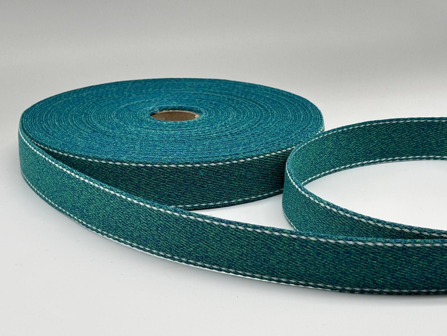 Gurtband Petrolgrün meliert gestrichelt 30 mm