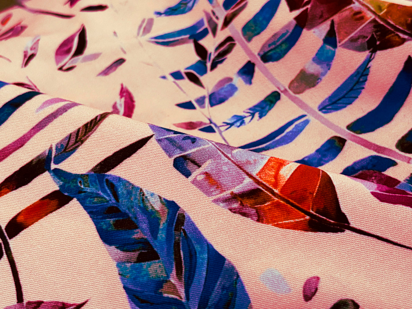 Viskose Florals Lachs