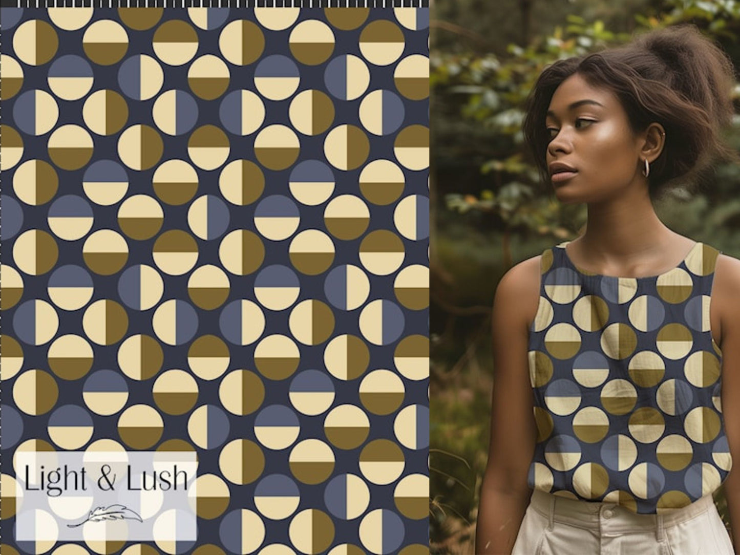 Viskose Light and Lush Geometric