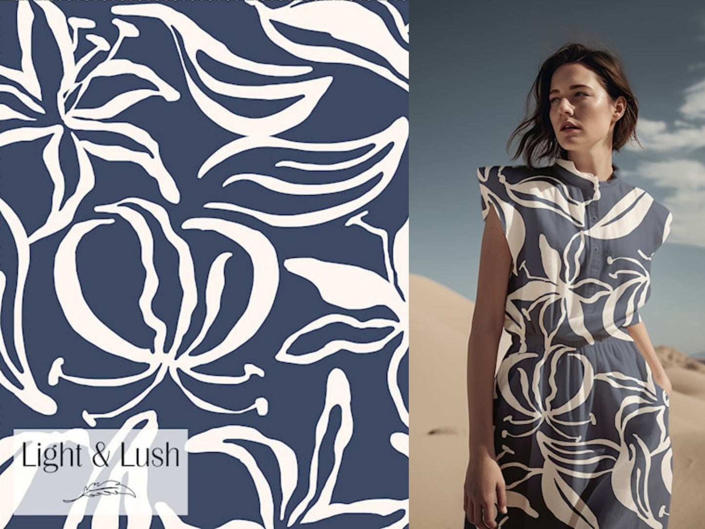 Viskose Light and Lush Flowers