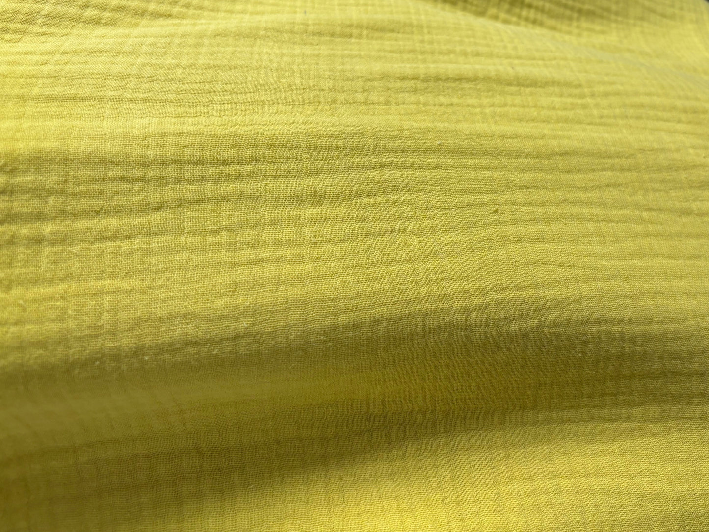Musselin/Gauze Uni Banana Gelb