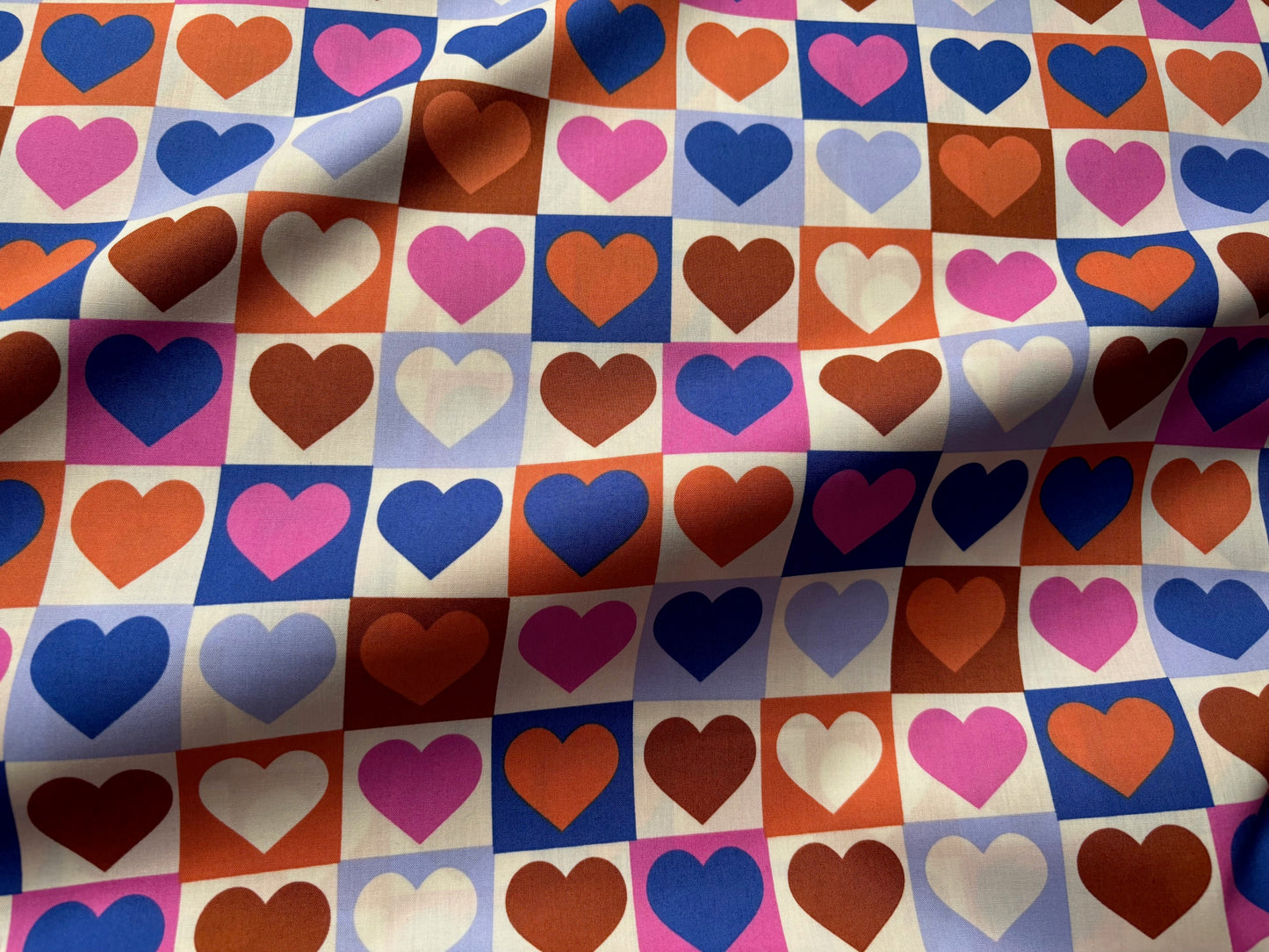 Baumwollstoff Herzen