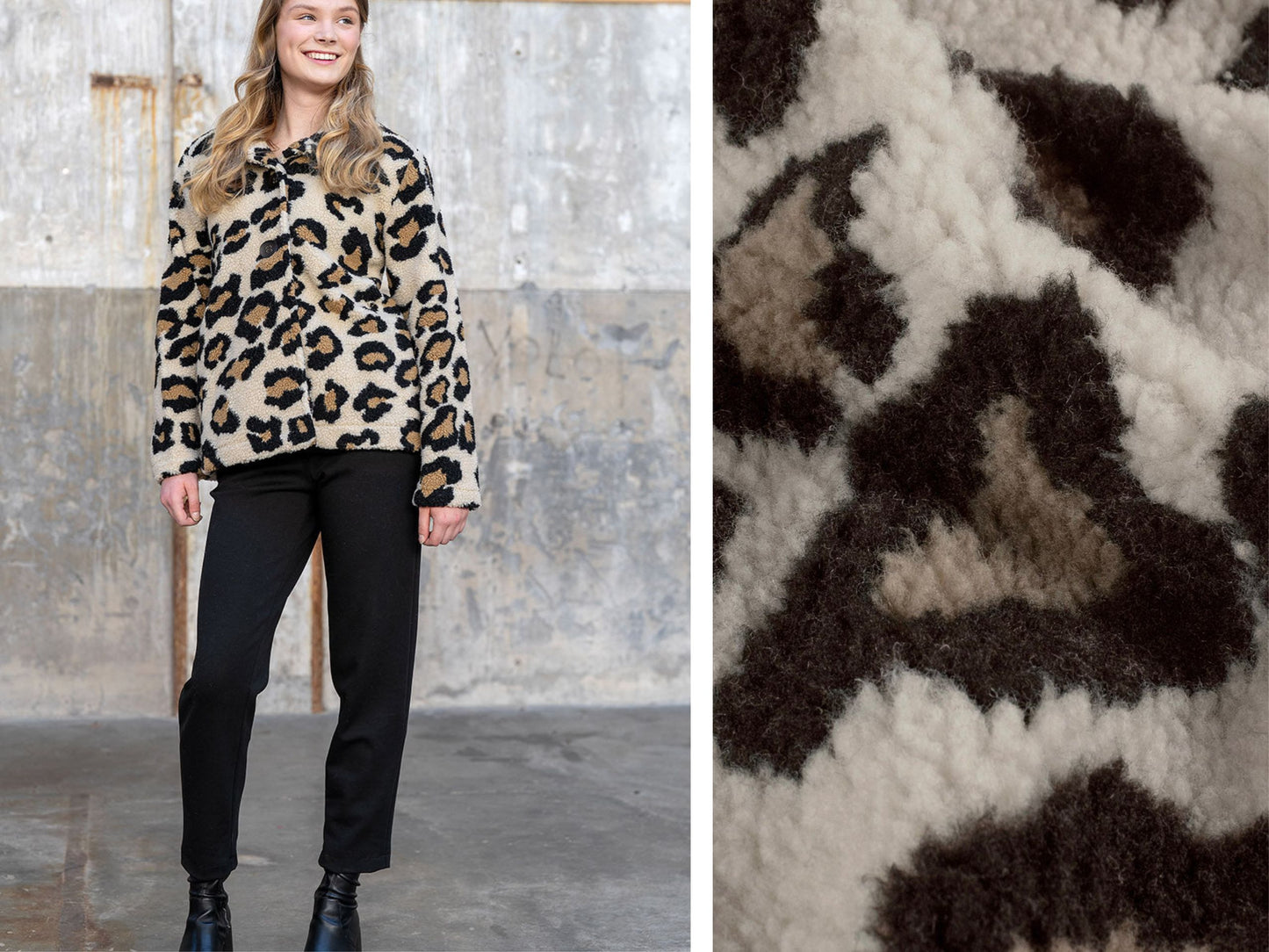 Kuschelfleece Leo Braun Beige