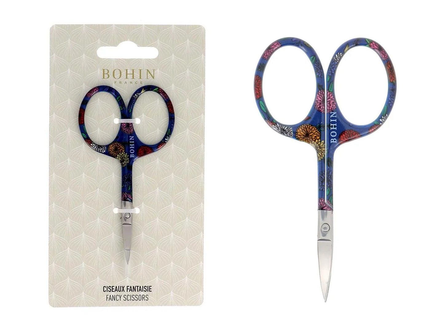 BOHIN Stickschere Blossom Blau