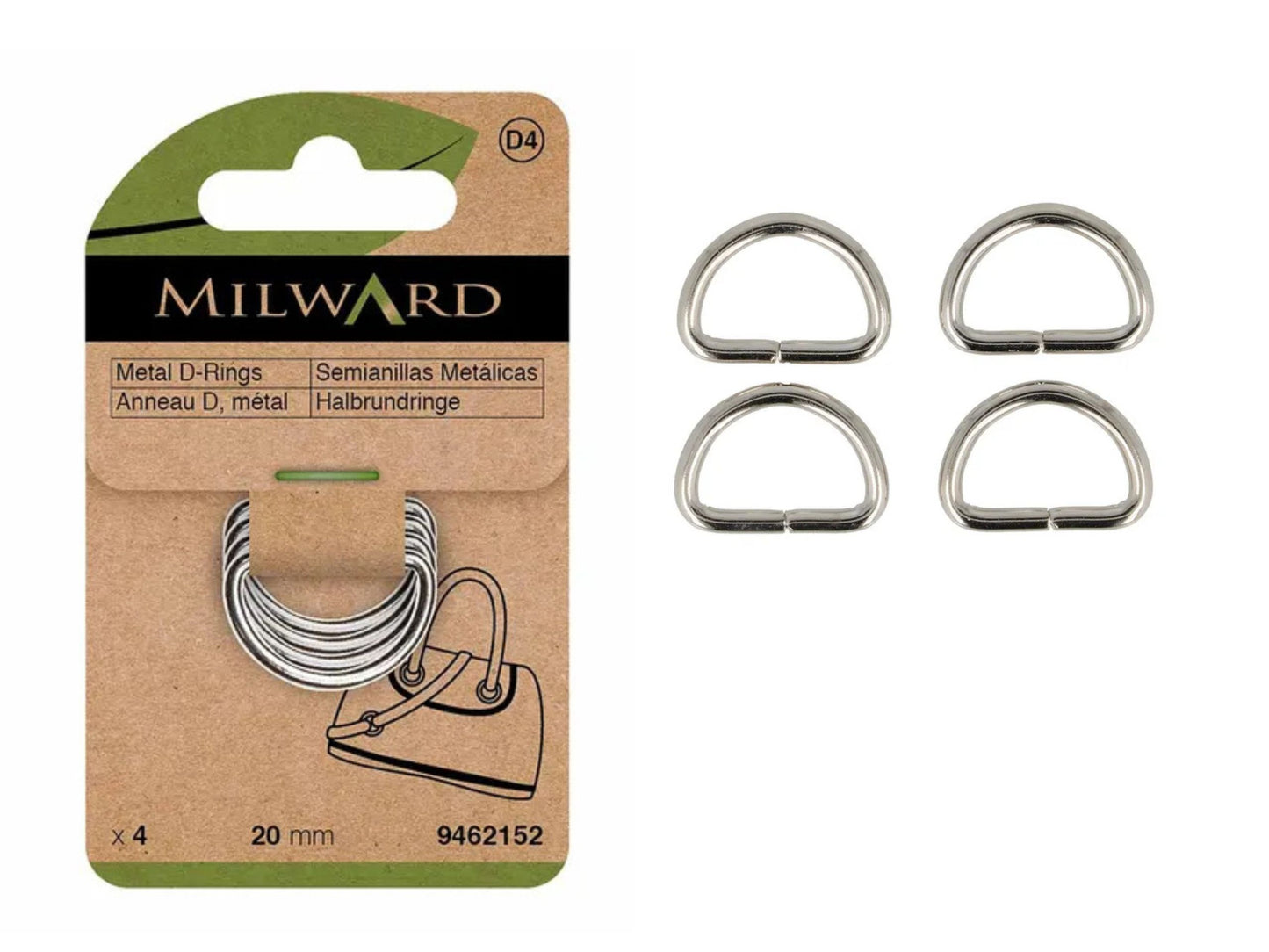 D-Ring 20 mm Silber Milward