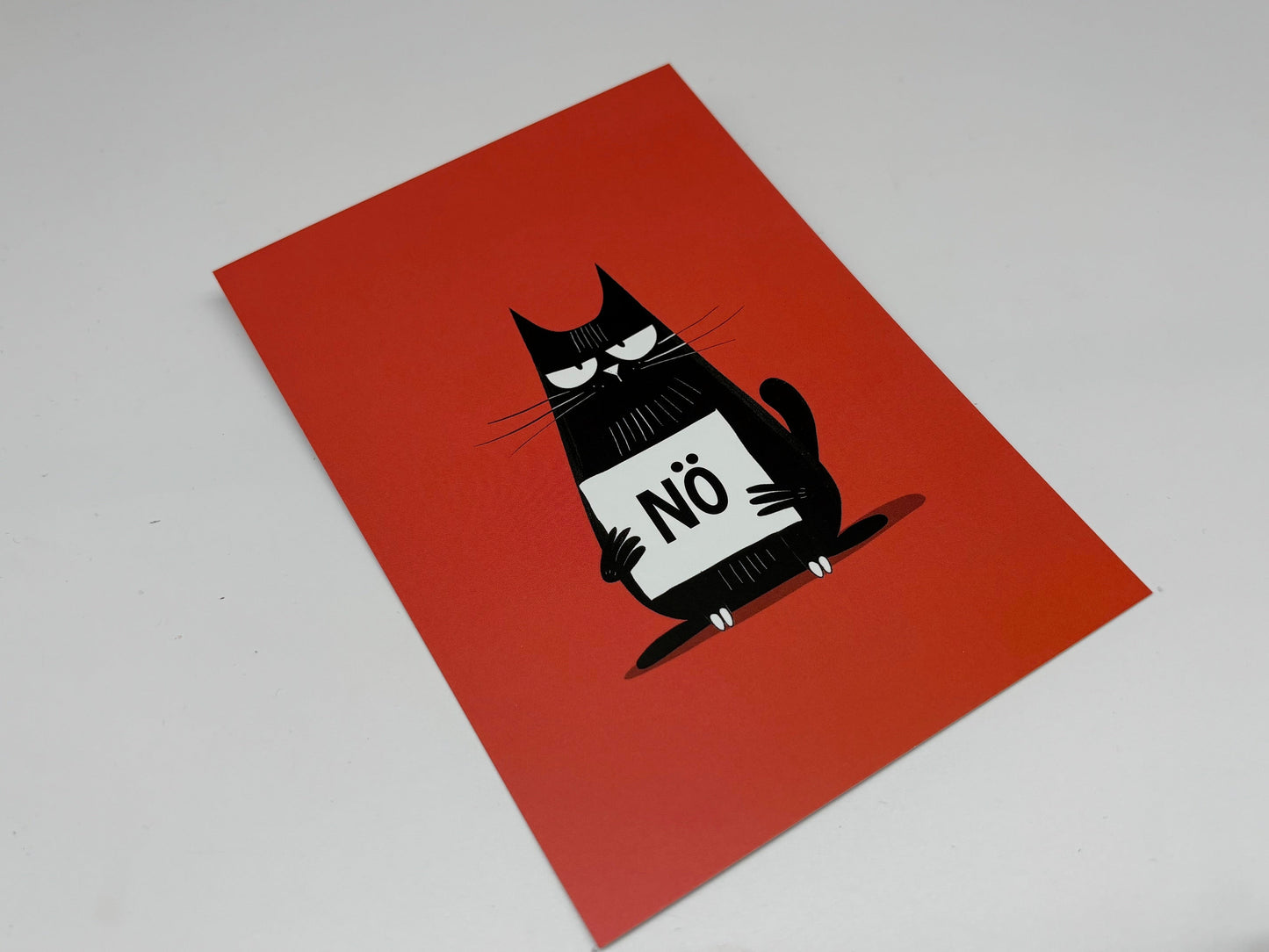 Postkarte Katze sagt Nö