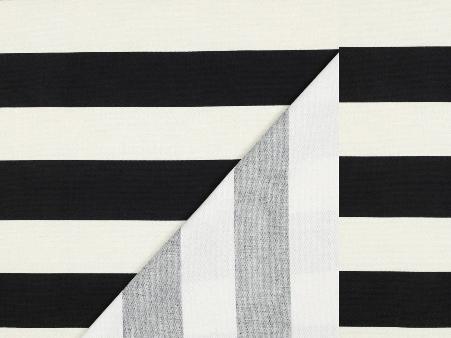 Canvas Blockstreifen Schwarz/Weiß