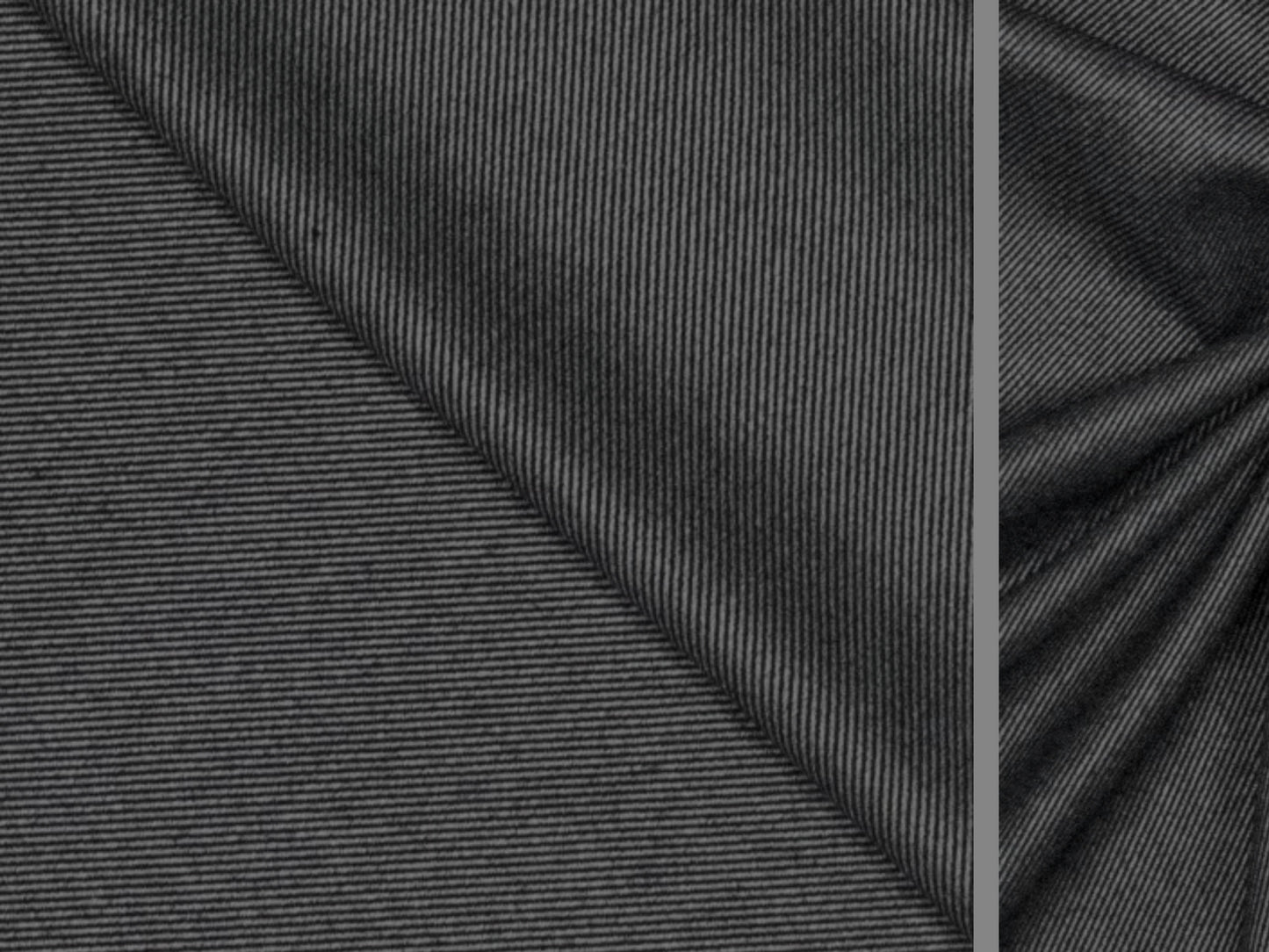 Bambusfaser Quergestreift Grau