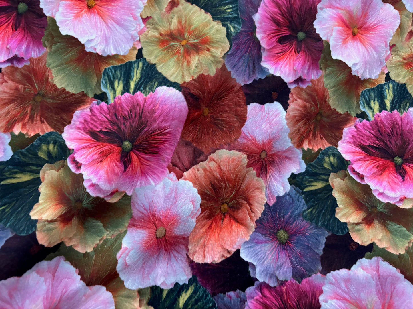 French Terry Flowers Digitaldruck