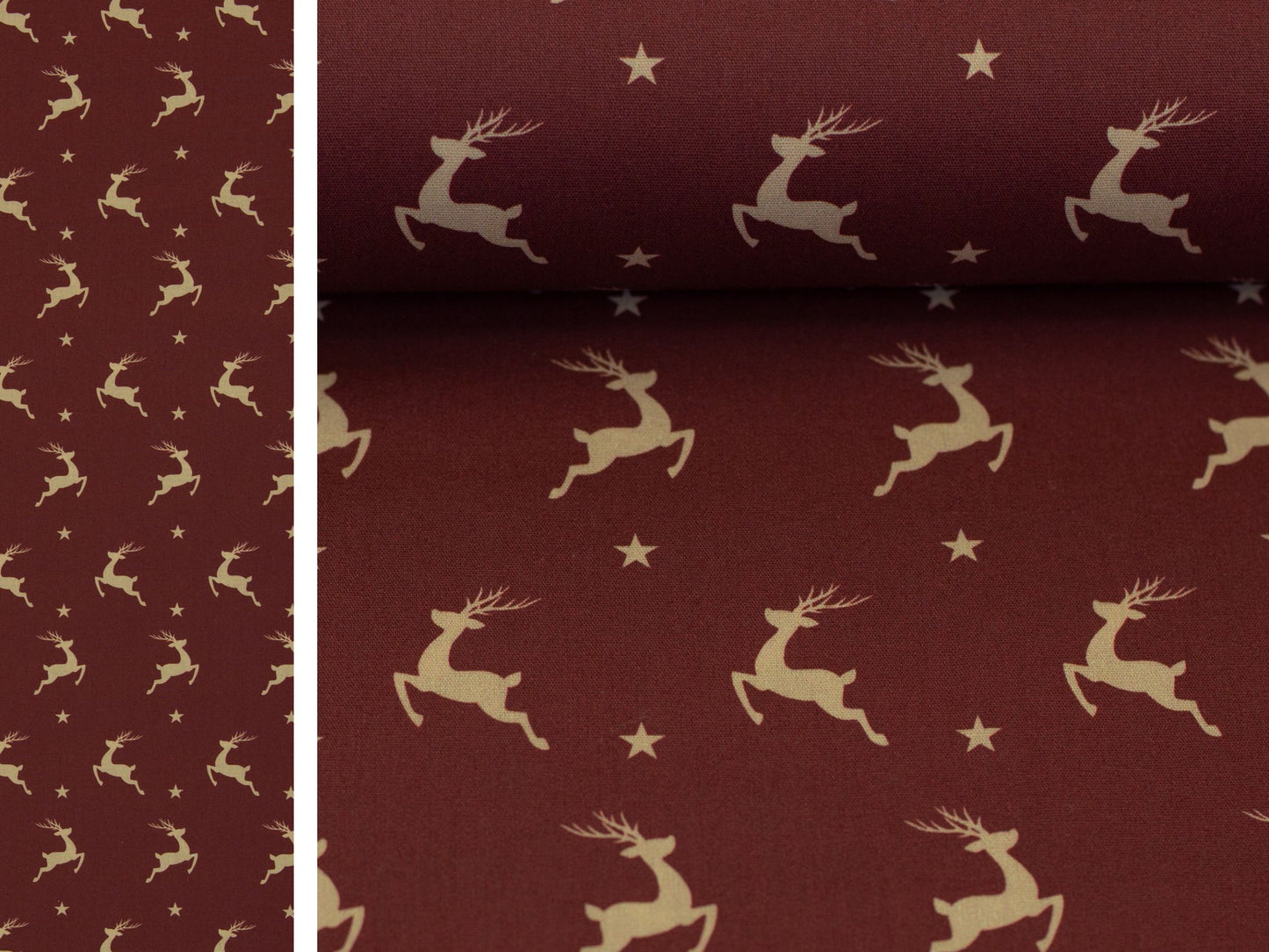 Weihnachtsstoff Björn Rentiere