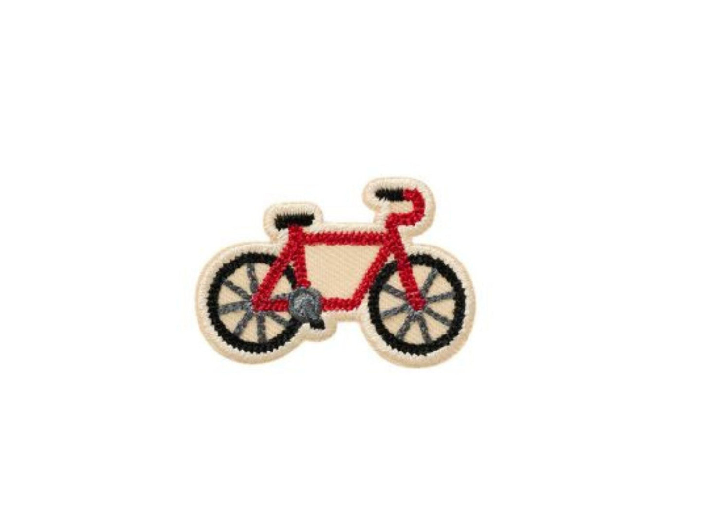 Kleines rotes Fahrrad Bügelbild/Applikation