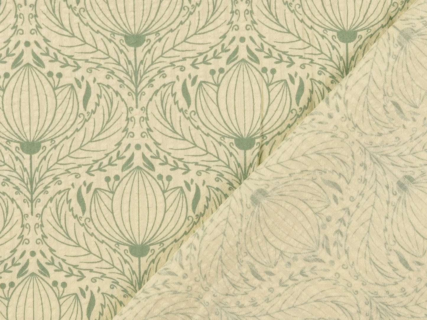 Seersucker Ornamente Olive