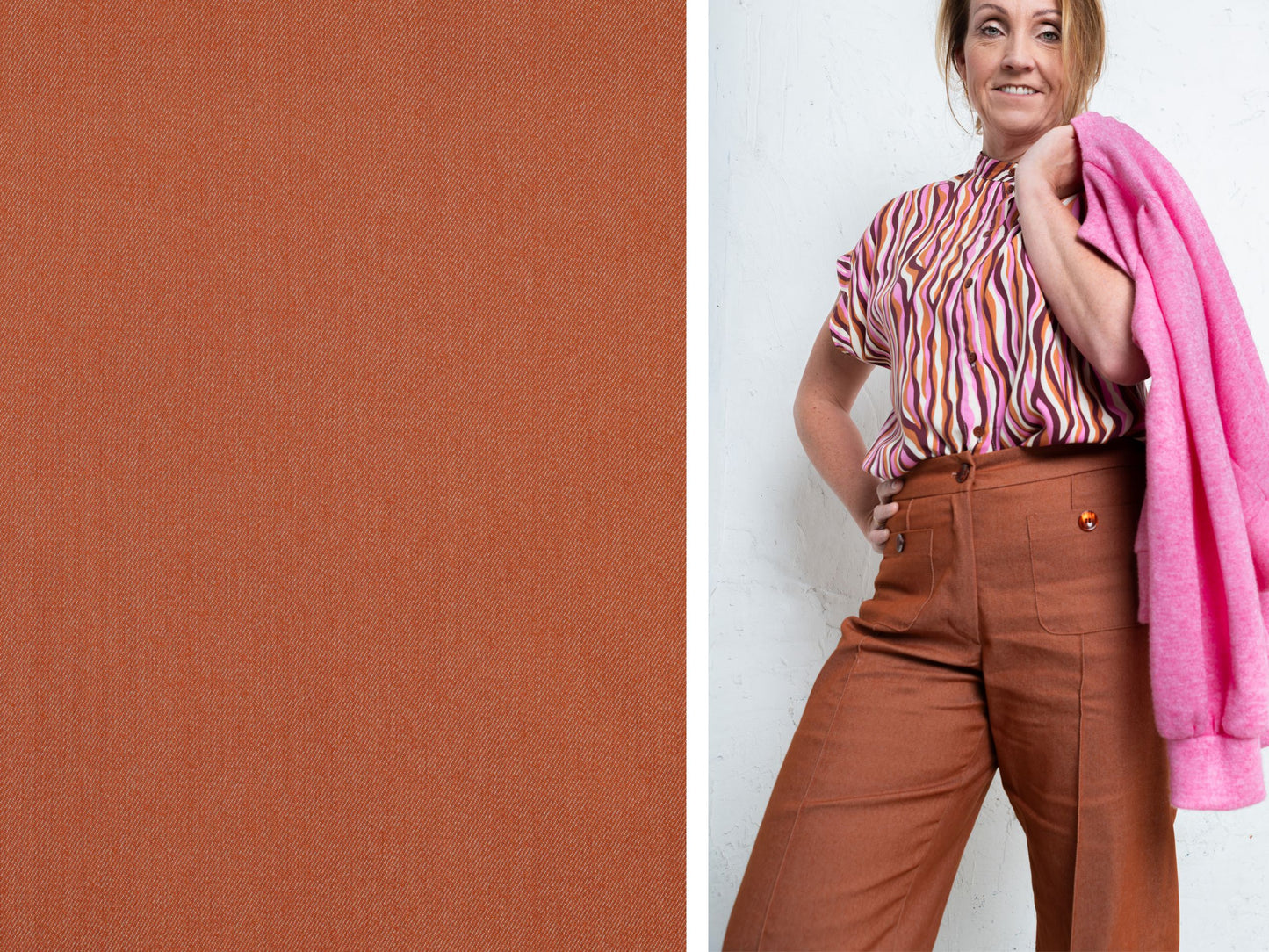 Jeans Uni Rotbraun Eichhörnchen