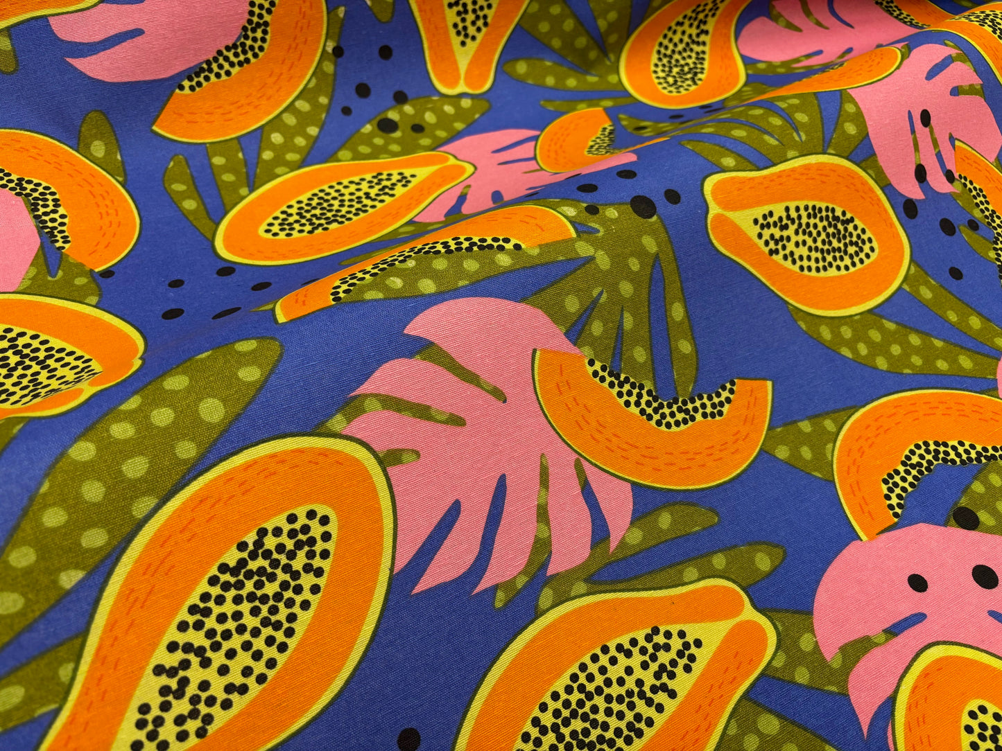 Baumwollstoff Papaya