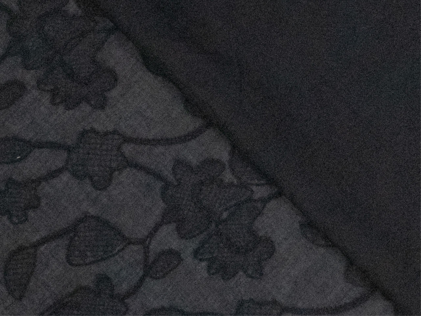 Baumwollstoff mit Stickerei Schwarz