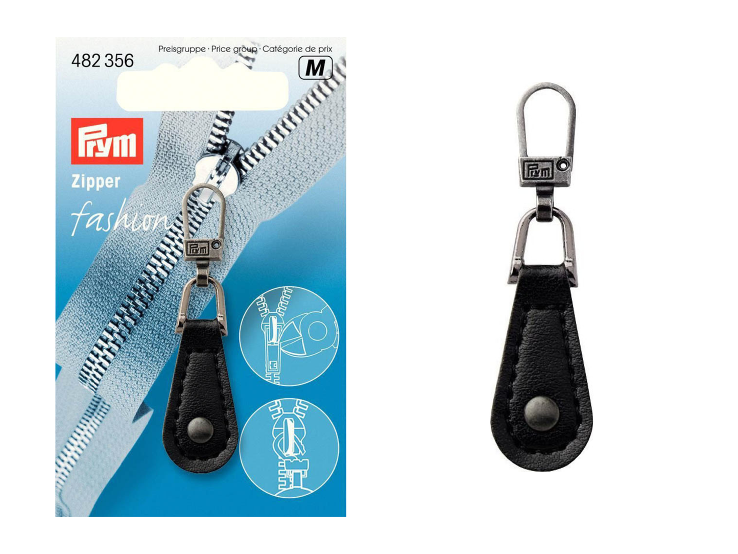 Prym Fashion-Zipper Lederimitat Schwarz