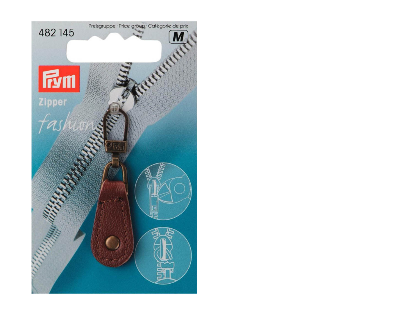 Prym Fashion-Zipper Lederimitat Braun