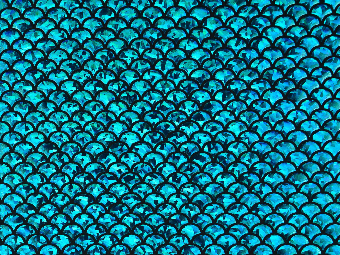 Dehnbarer Dekostoff Kleines Schuppenmuster Türkis