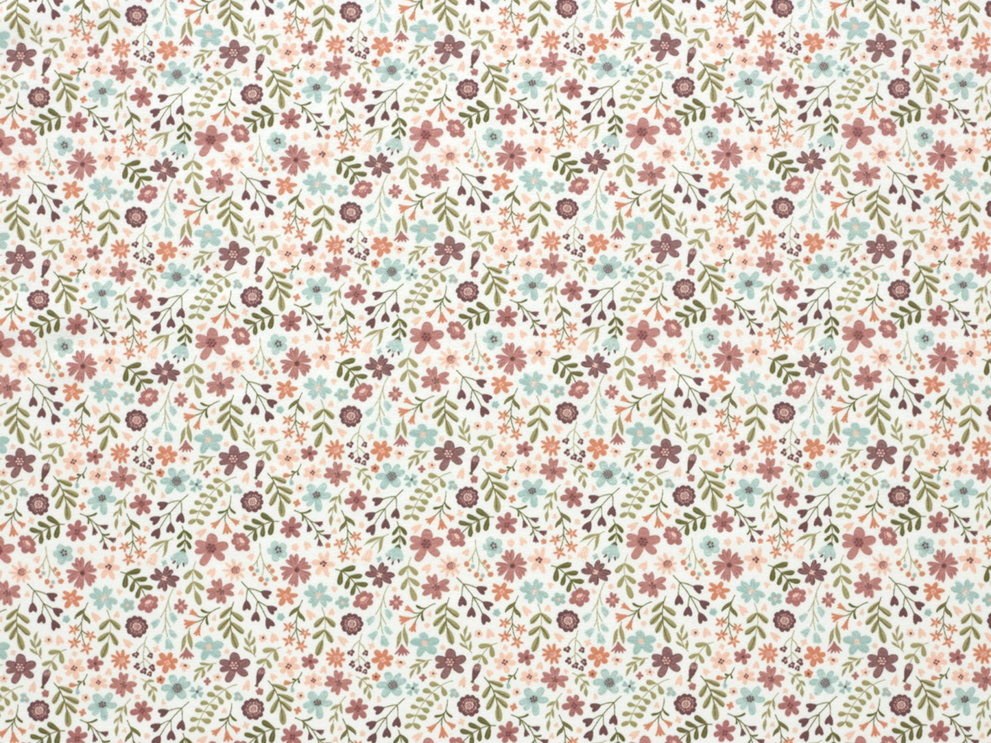 Jersey Blümchen-Romantik Pudertöne