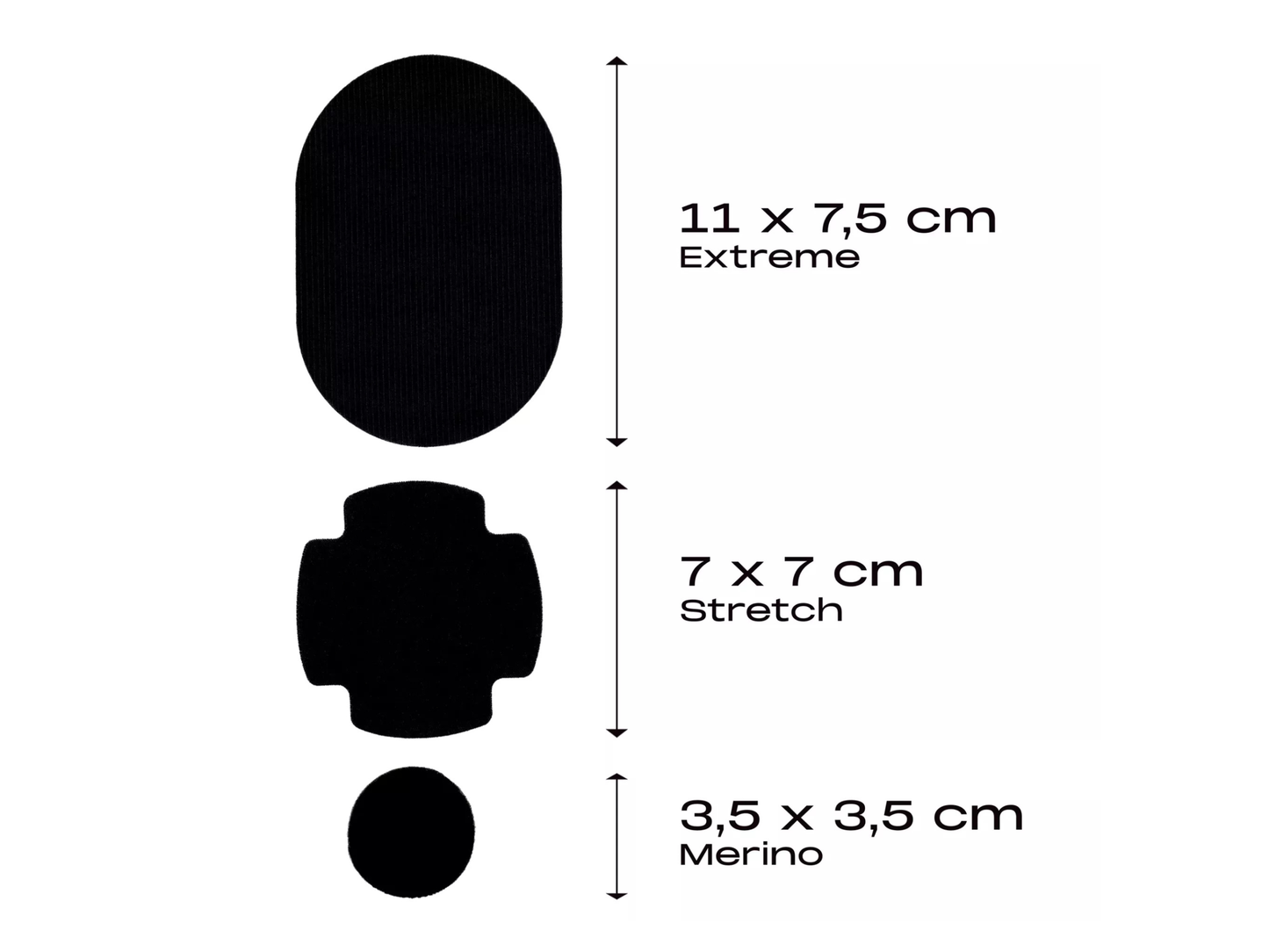 PRYM X Fabpatch EXTREME STRETCH MERINO Repair Flicken Schwarz