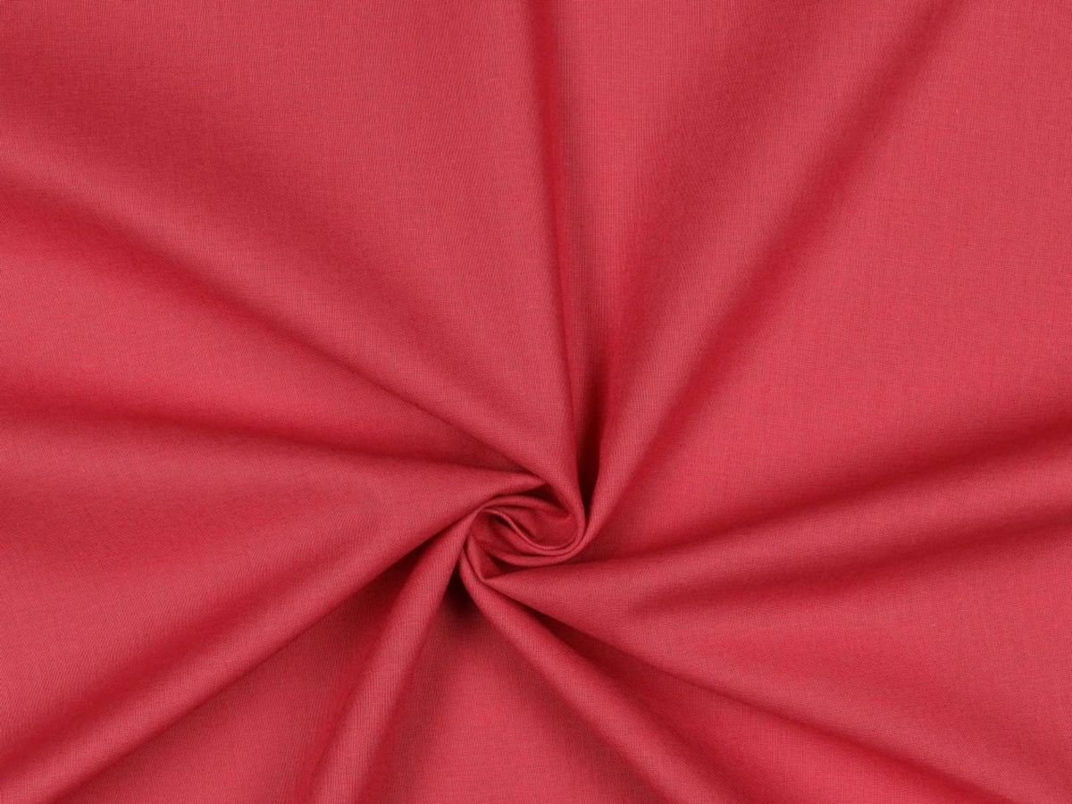 Baumwollstoff Uni Blushrot