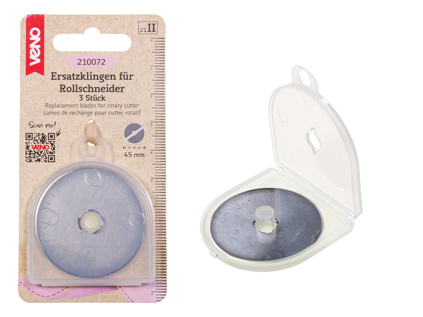 VENO Ersatzklinge für Rollschneider 45 mm 3 Stück