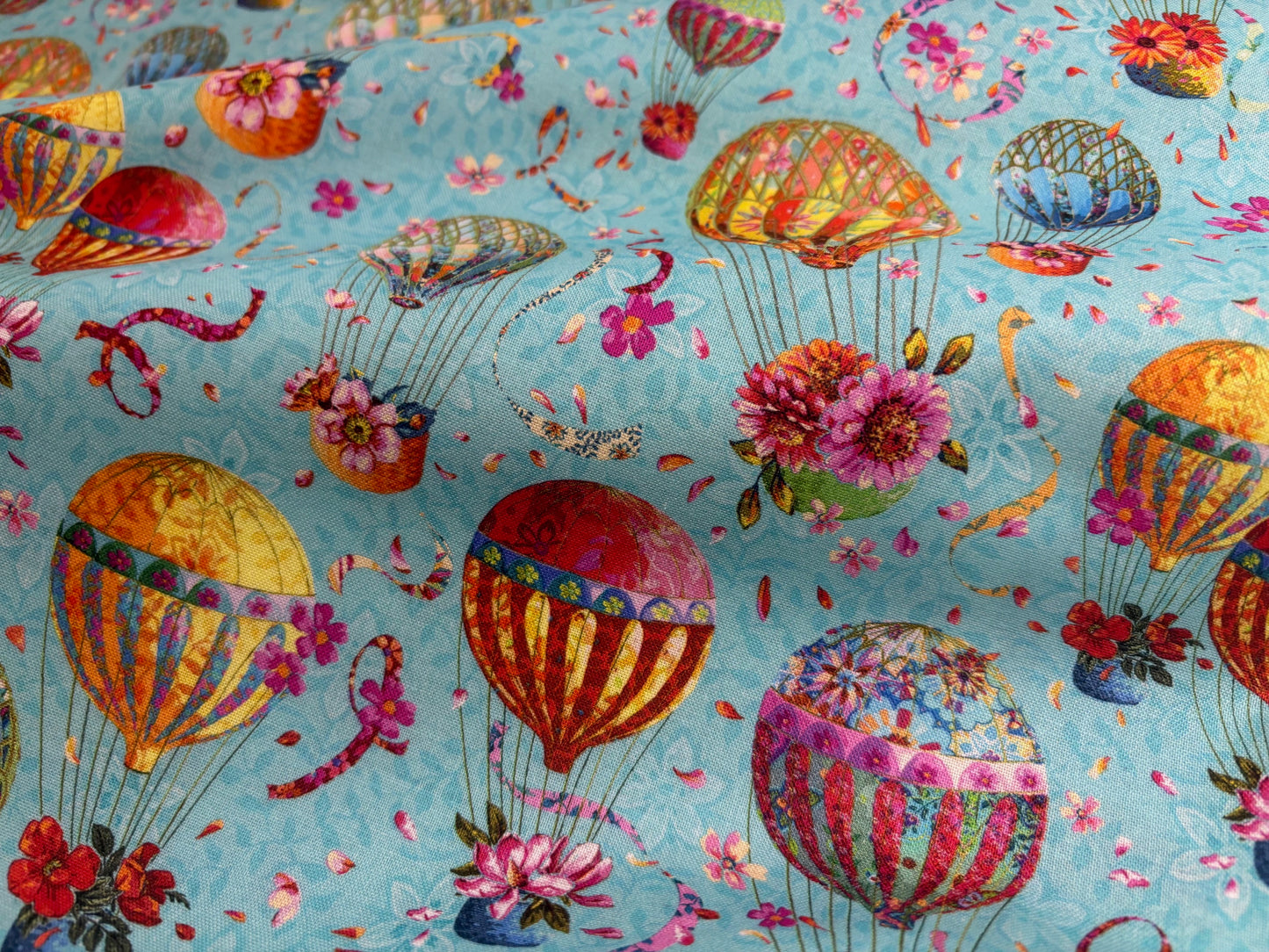 Baumwollstoff Festival Fesselballon Odile Bailloeul