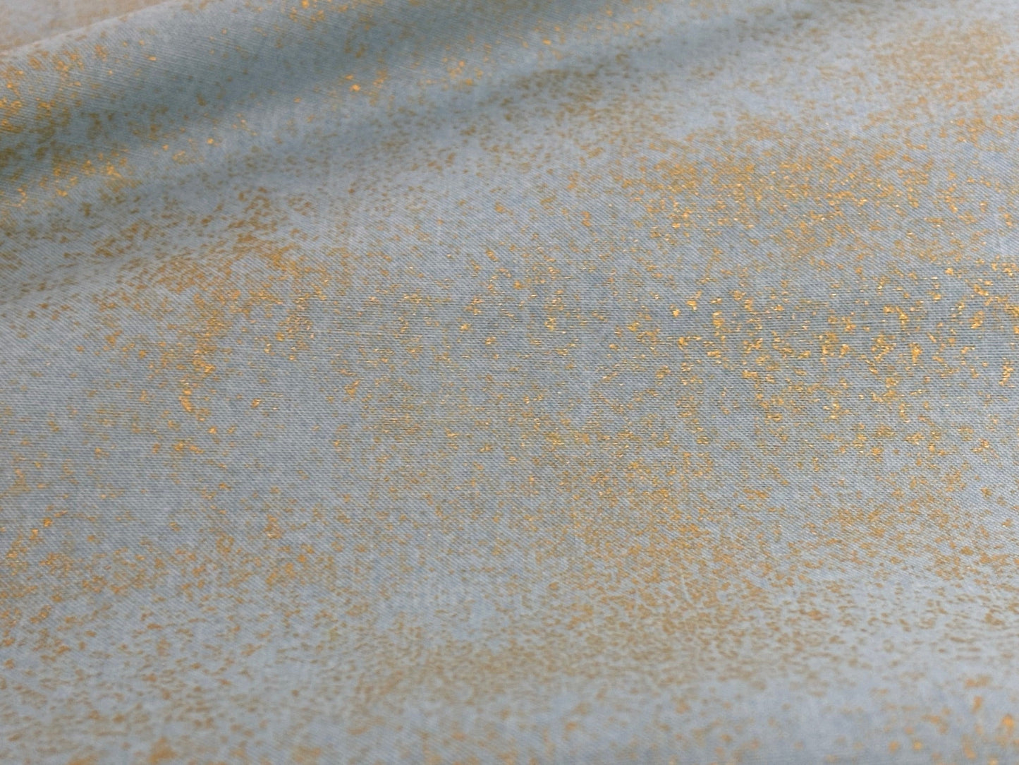 Baumwollstoff Quiltgate Gold Glitzer Mint