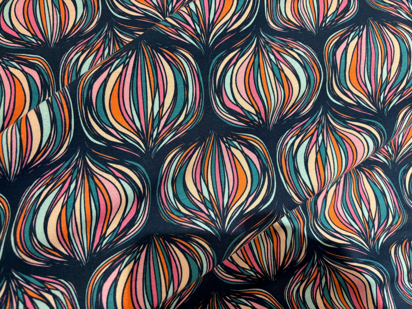 French Terry Buntes Zwiebelmuster Joy Collection by Meluma