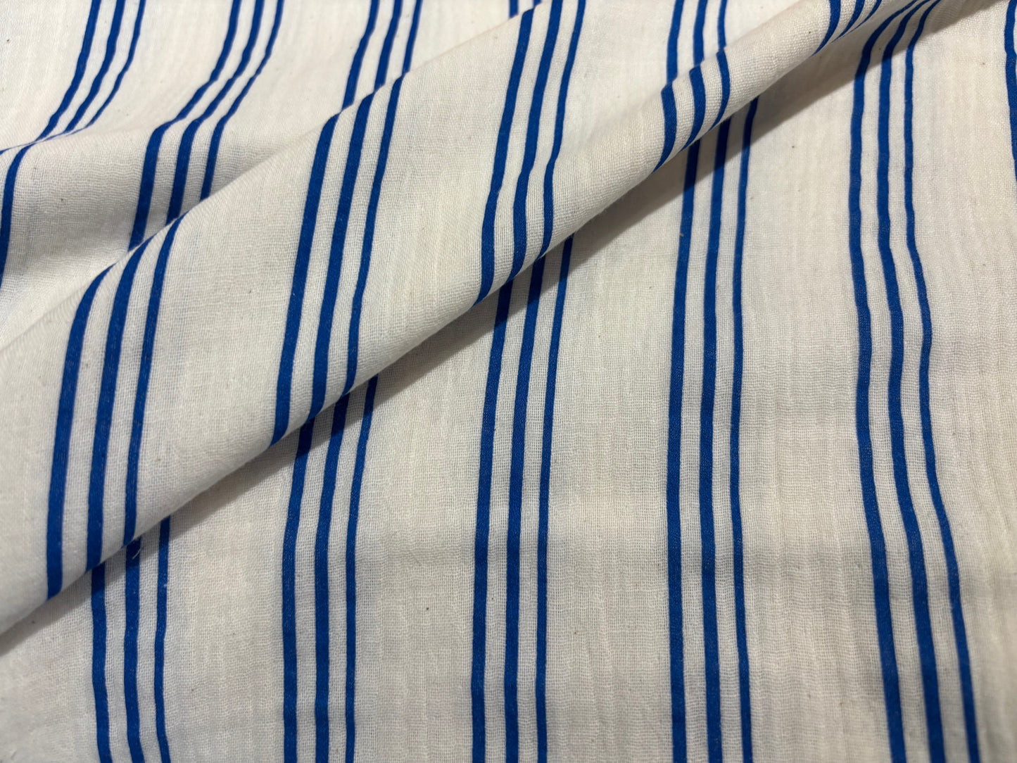 BIO Musselin/ Gauze Stripes Natural