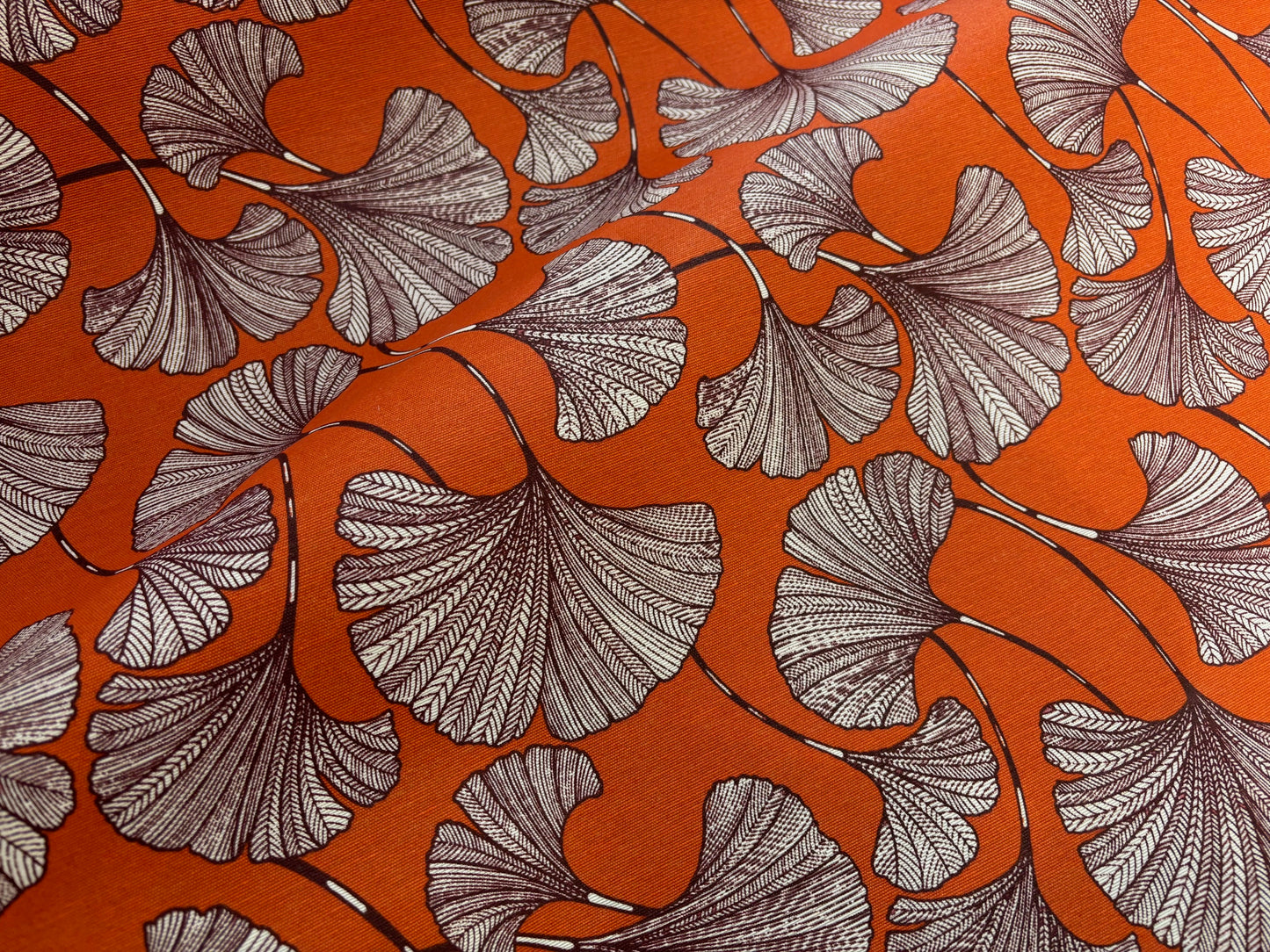 Wachstuch Gingko Dunkelorange