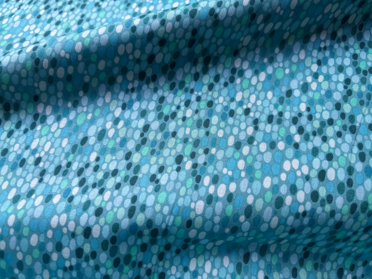 Baumwollstoff Spot Blue Blubberblasen Blau