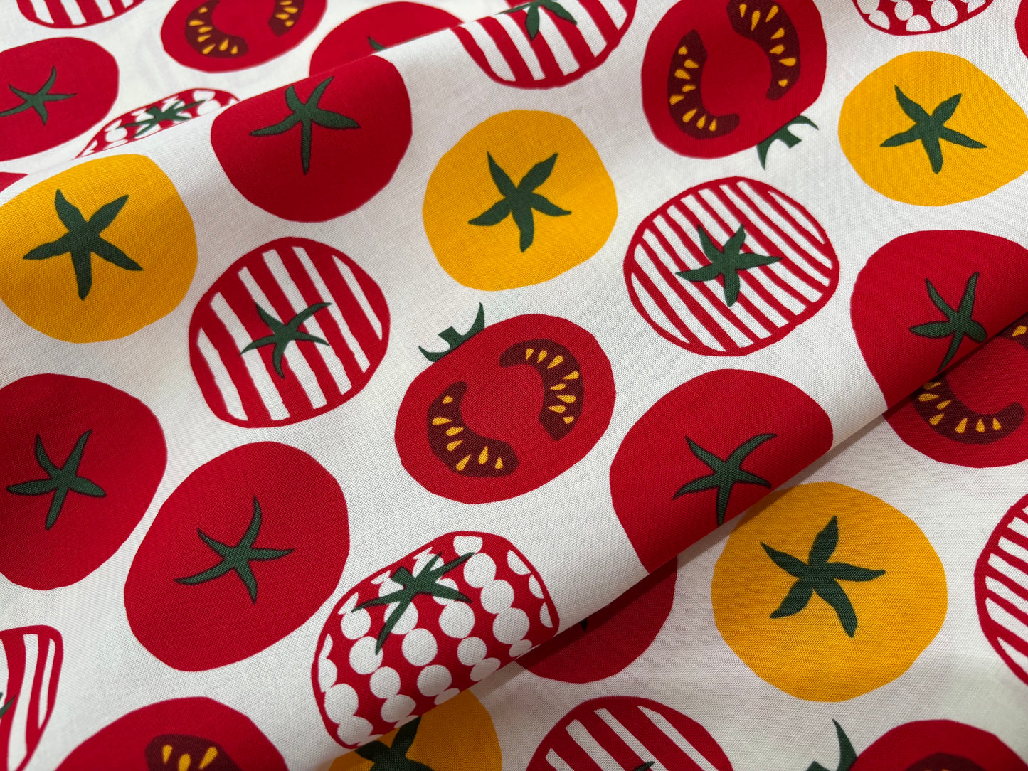 Baumwollstoff Tomaten Rot Japanstoff