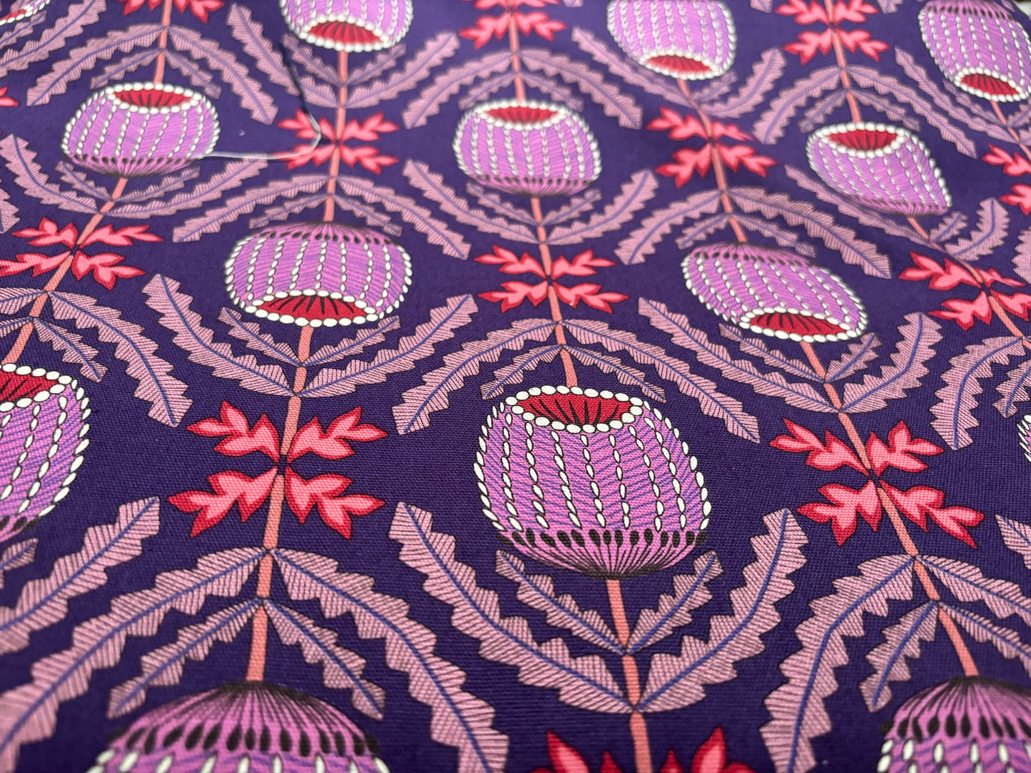 Baumwollstoff Distel Violett KOKKA