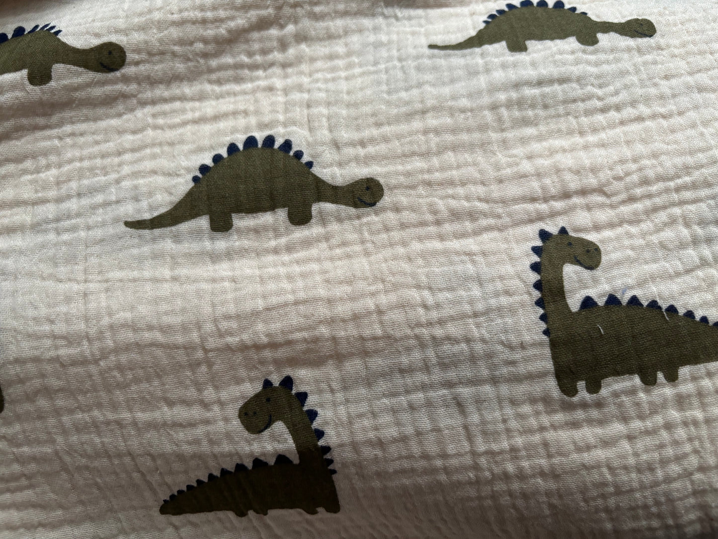BIO Musselin/ Gauze Dinosaurier Natural