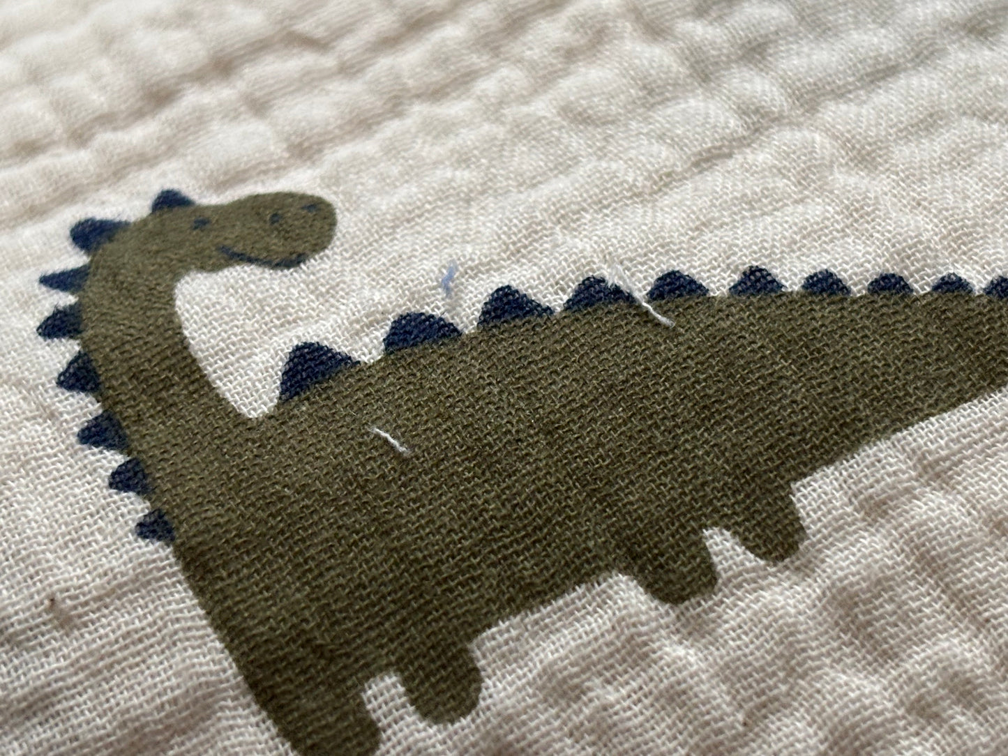 BIO Musselin/ Gauze Dinosaurier Natural