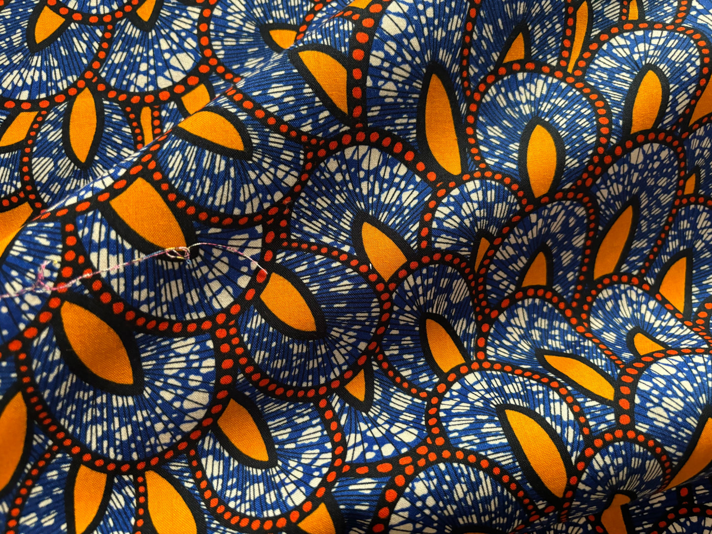Baumwollstoff Africa Ethno Kobaltblau