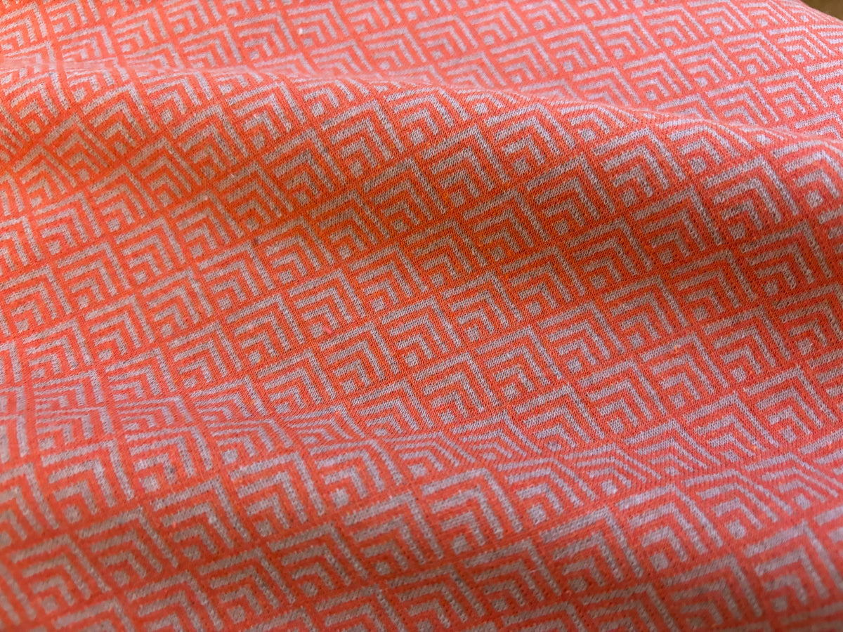 Strick-Jacquard recycled Raute Koralle