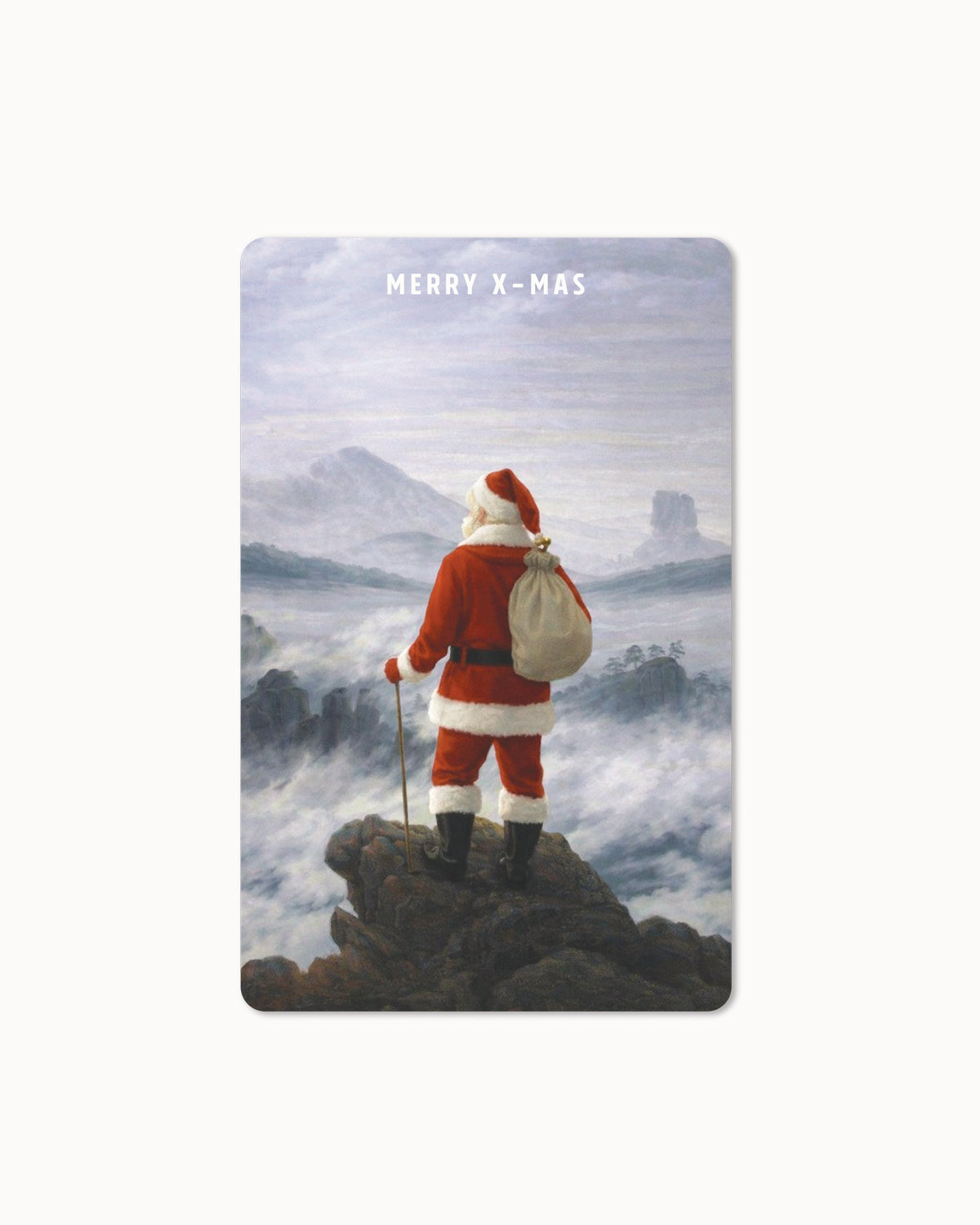 Weihnachtskarte Lunacard Merry X-Mas Weihnachtsmann