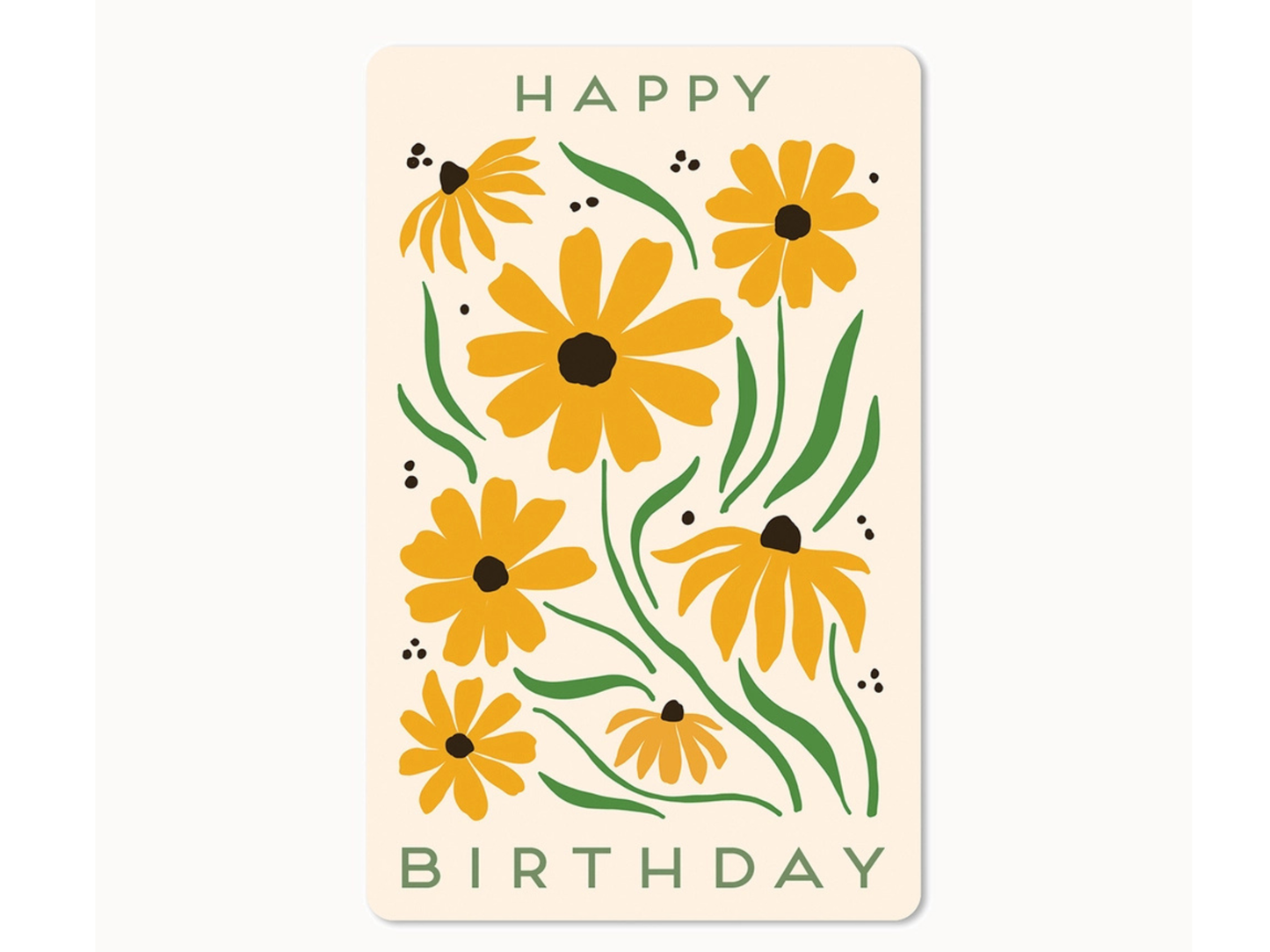 Postkarte Lunacard Happy flowery birthday