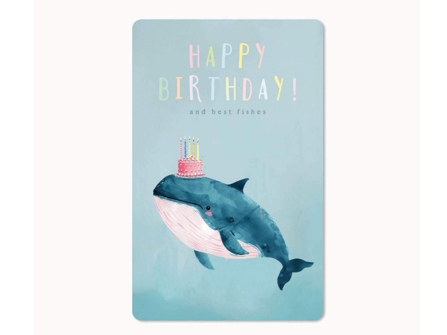 Postkarte Lunacard Birthday Whale
