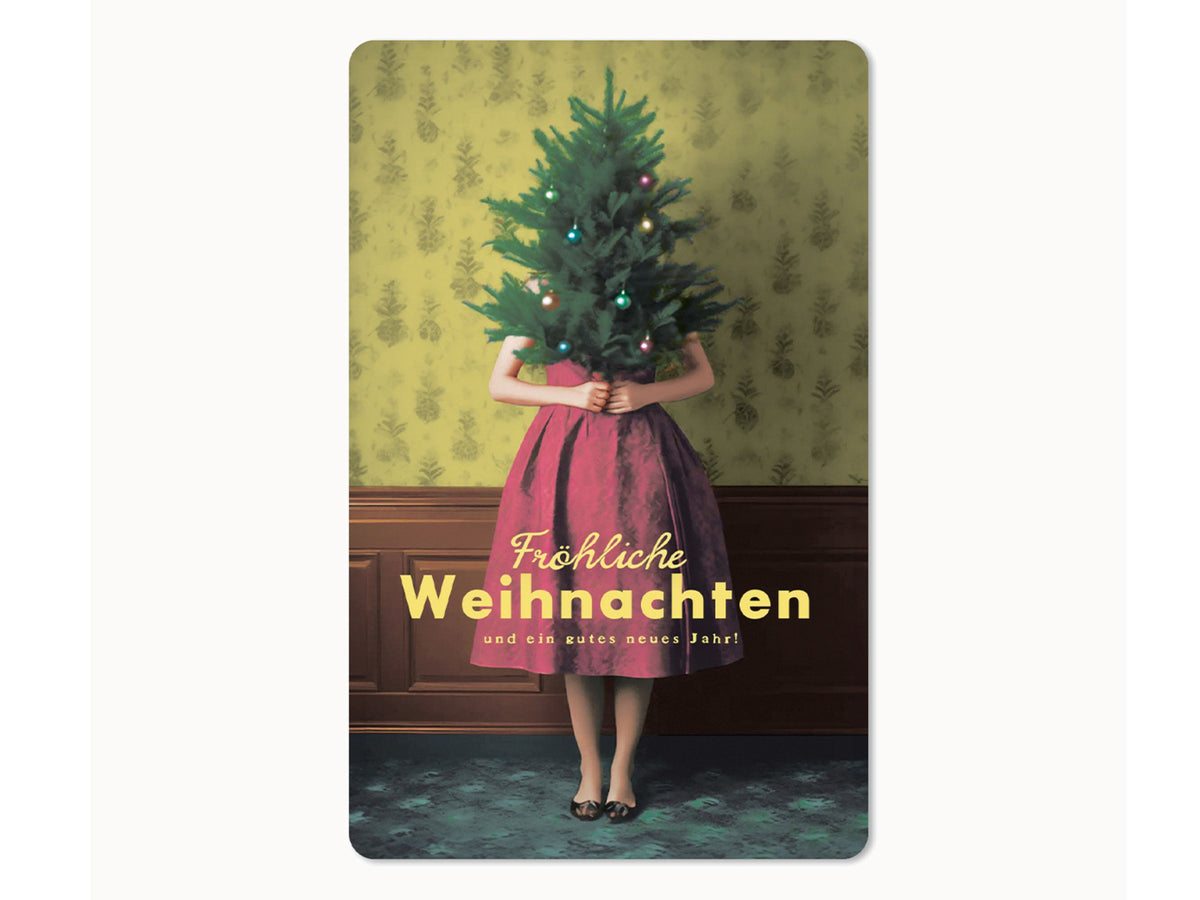 Weihnachtskarte Lunacard Christmas Lady