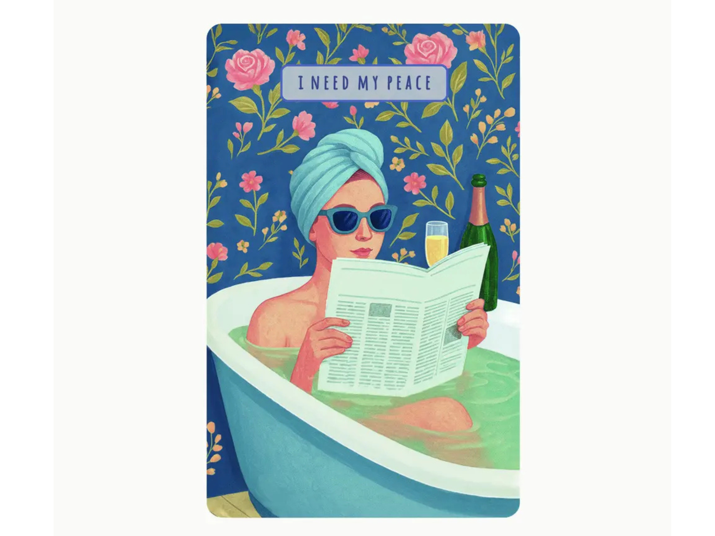 Postkarte Lunacard Wunschtorte I need my peace