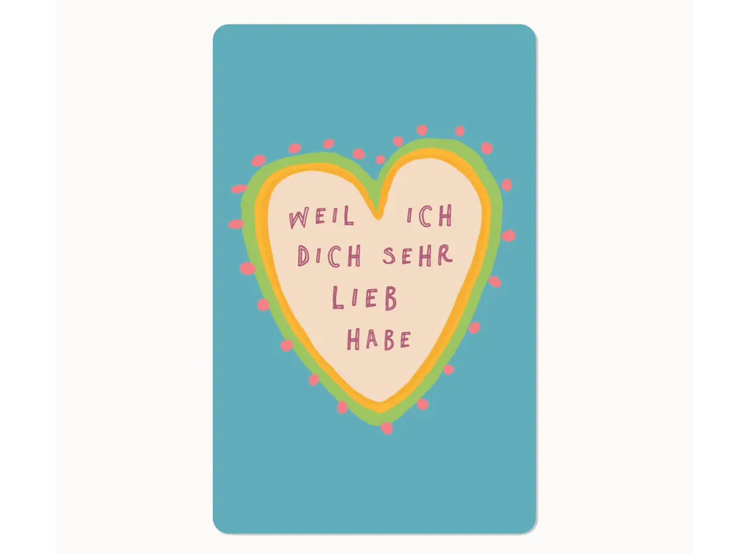 Postkarte Lunacard Weil ich dich sehr lieb hab